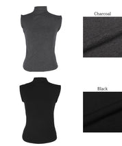 Temperament Half Turtleneck Sleeveless Knit Top