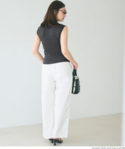 Temperament Half Turtleneck Sleeveless Knit Top