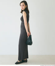 Temperament Half Turtleneck Sleeveless Knit Top