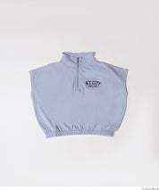 Kids Sportswear Zippered Short Sleeve Top