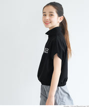 Kids Sportswear Zippered Short Sleeve Top