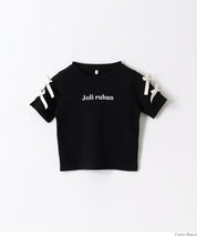 Temperament bow decoration round neck T-shirt