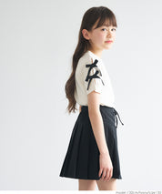 Temperament bow decoration round neck T-shirt