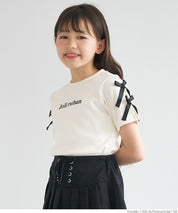 Temperament bow decoration round neck T-shirt