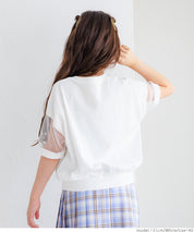 Kids TULLE SHORT SLEEVE LOGO TOP