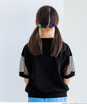 Kids TULLE SHORT SLEEVE LOGO TOP