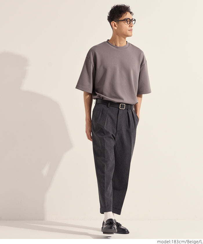 Men's space cotton basic short-sleeved T-shirt