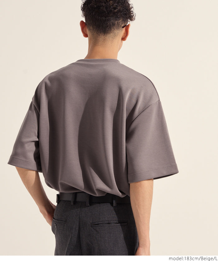 Men's space cotton basic short-sleeved T-shirt