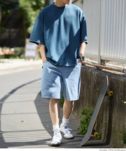 Men's space cotton basic short-sleeved T-shirt