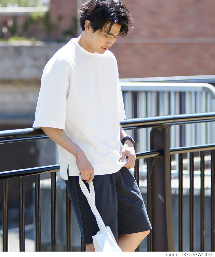 Men's space cotton basic short-sleeved T-shirt