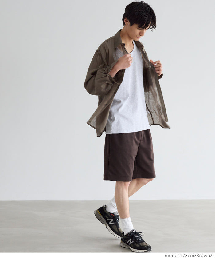 Men's soft space cotton elastic shorts