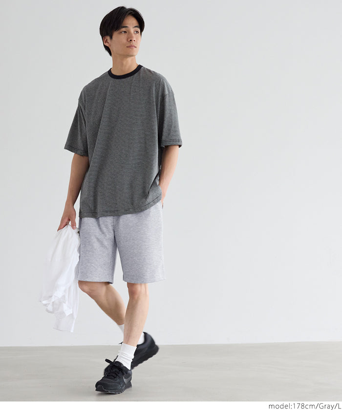 Men's soft space cotton elastic shorts