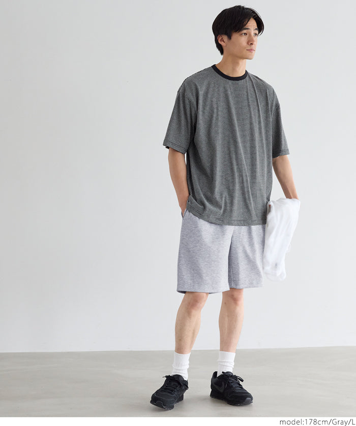 Men's soft space cotton elastic shorts