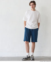 Men's soft space cotton elastic shorts
