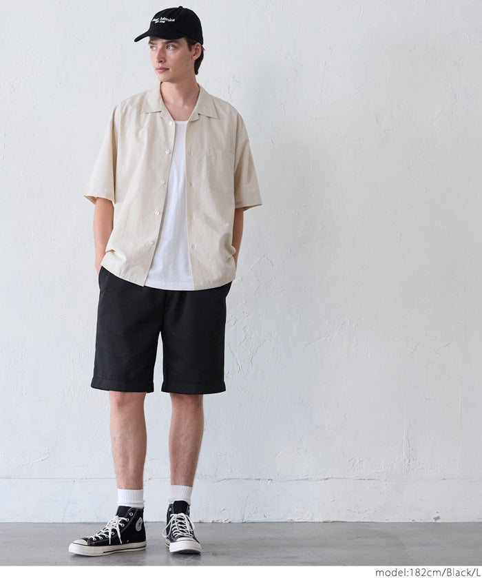 Men's soft space cotton elastic shorts