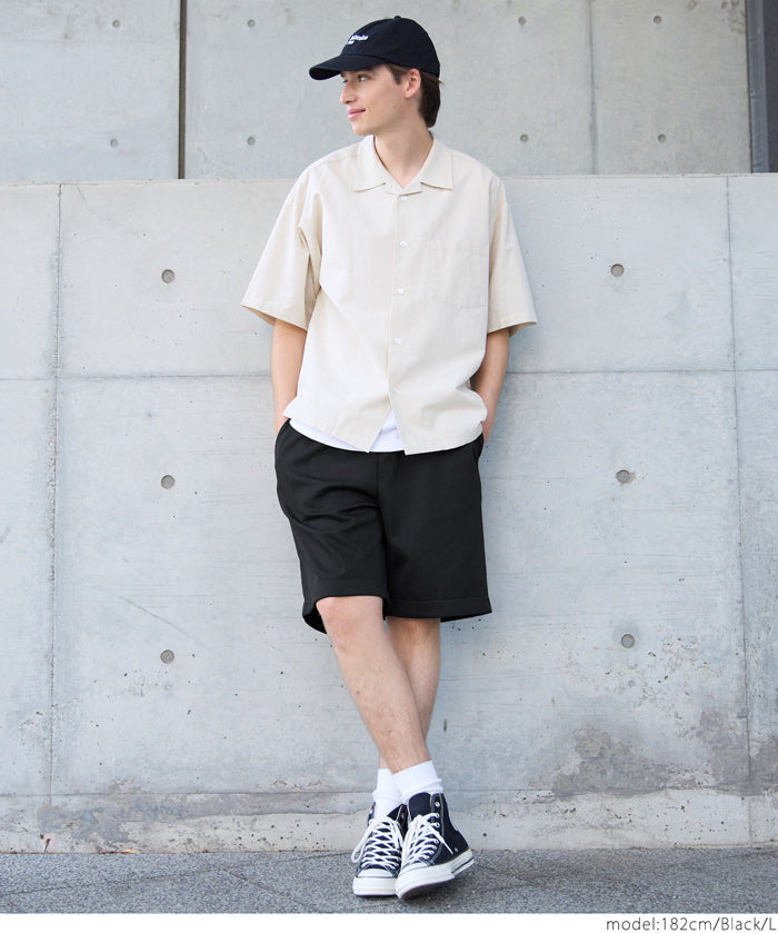 Men's soft space cotton elastic shorts