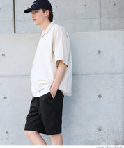 Men's soft space cotton elastic shorts