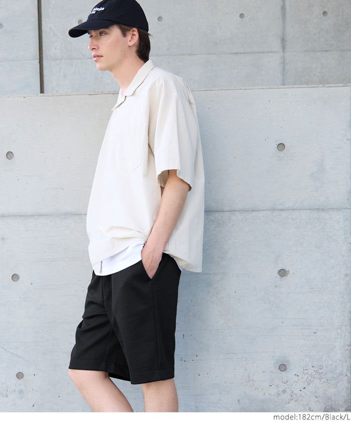 Men's soft space cotton elastic shorts