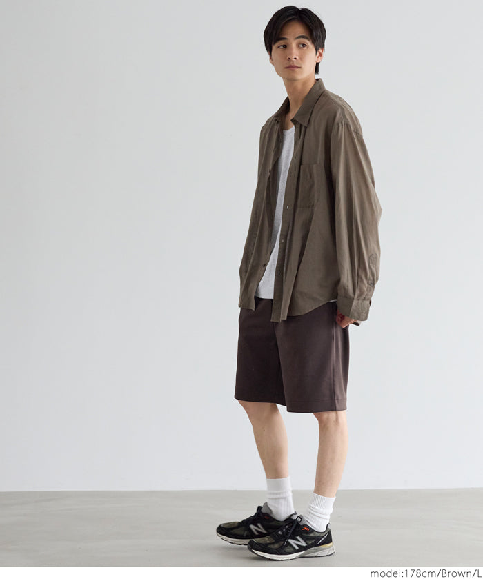 Men's soft space cotton elastic shorts