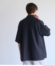 Men's simple woven POLO collar short-sleeved T-shirt