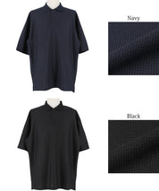 Men's simple woven POLO collar short-sleeved T-shirt