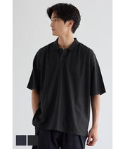 Men's simple woven POLO collar short-sleeved T-shirt