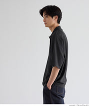 Men's simple woven POLO collar short-sleeved T-shirt