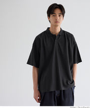 Men's simple woven POLO collar short-sleeved T-shirt
