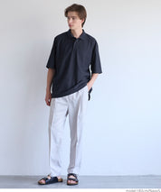 Men's simple woven POLO collar short-sleeved T-shirt