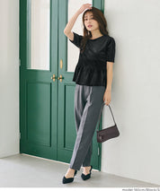 Velvet Short Sleeve Babydoll Top