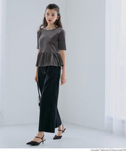 Velvet Short Sleeve Babydoll Top