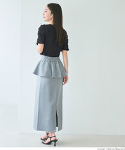 Japanese style princess sleeve solid color short-sleeved top