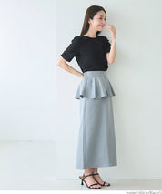 Japanese style princess sleeve solid color short-sleeved top