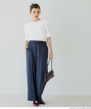 Japanese style princess sleeve solid color short-sleeved top