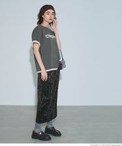 Cotton short-sleeved top with English logo and fold-over cuffs