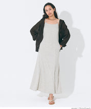 OUT BRA Hooded spaghetti strap fishtail dress