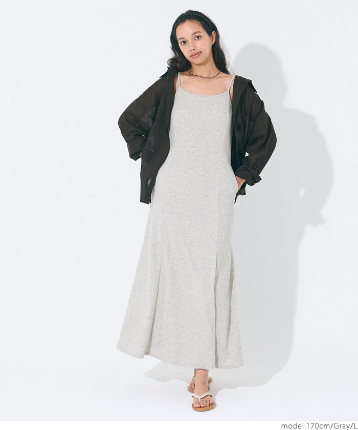 OUT BRA Hooded spaghetti strap fishtail dress