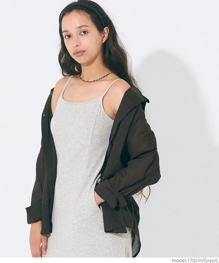 OUT BRA Hooded spaghetti strap fishtail dress