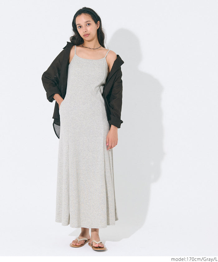 OUT BRA Hooded spaghetti strap fishtail dress