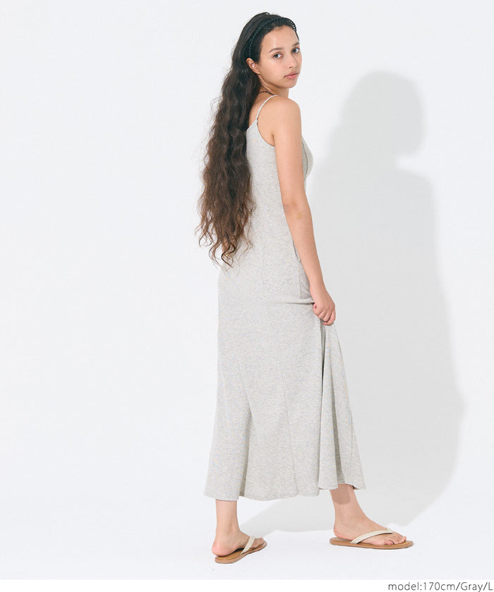 OUT BRA Hooded spaghetti strap fishtail dress