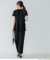 【Embossed function】Comfortable elastic cocoon trousers