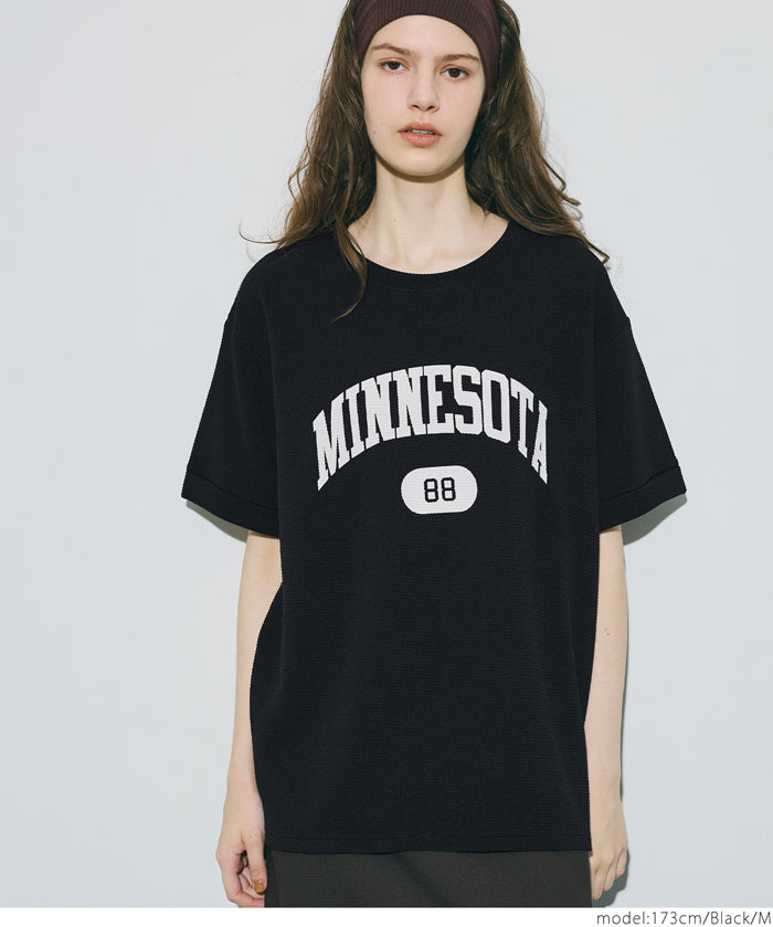 【Embossed function】Sports style LOGO short-sleeved T-shirt