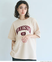 【Embossed function】Sports style LOGO short-sleeved T-shirt