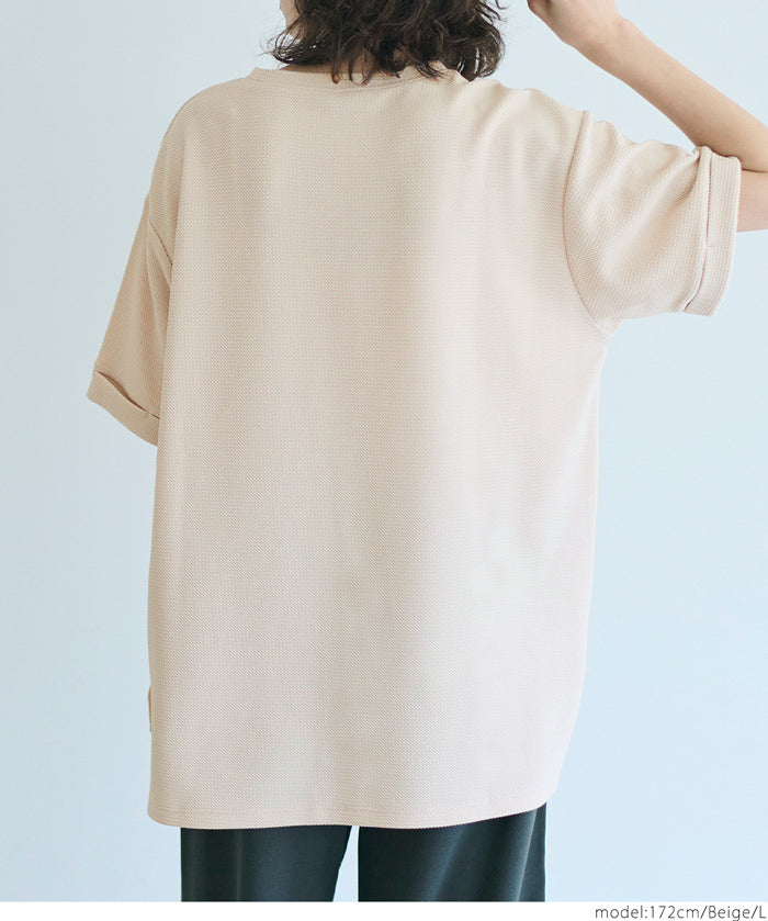 【Embossed function】Sports style LOGO short-sleeved T-shirt