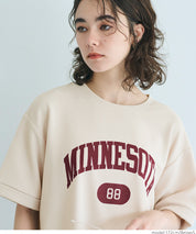 【Embossed function】Sports style LOGO short-sleeved T-shirt