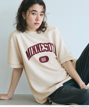 【Embossed function】Sports style LOGO short-sleeved T-shirt