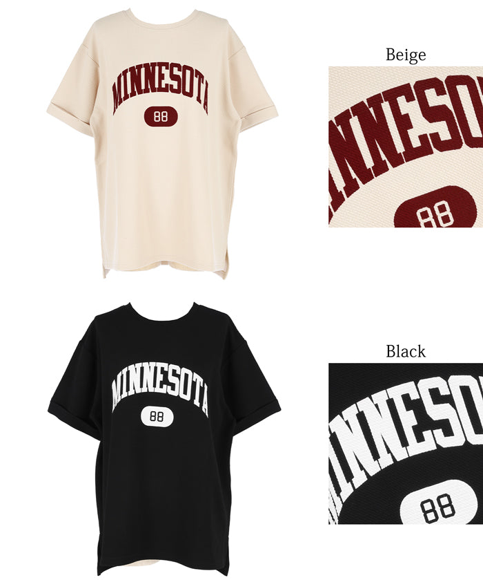 【Embossed function】Sports style LOGO short-sleeved T-shirt