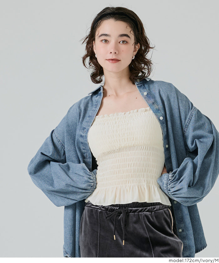 【OUT BRA】Luxury Velvet two-way Bra Top