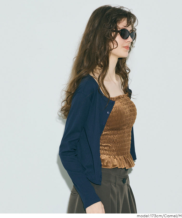 【OUT BRA】Luxury Velvet two-way Bra Top