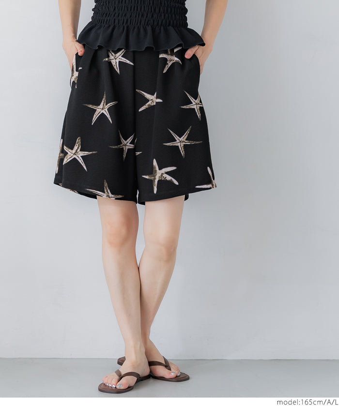 Rash Guard amphibious summer starfish pattern casual shorts